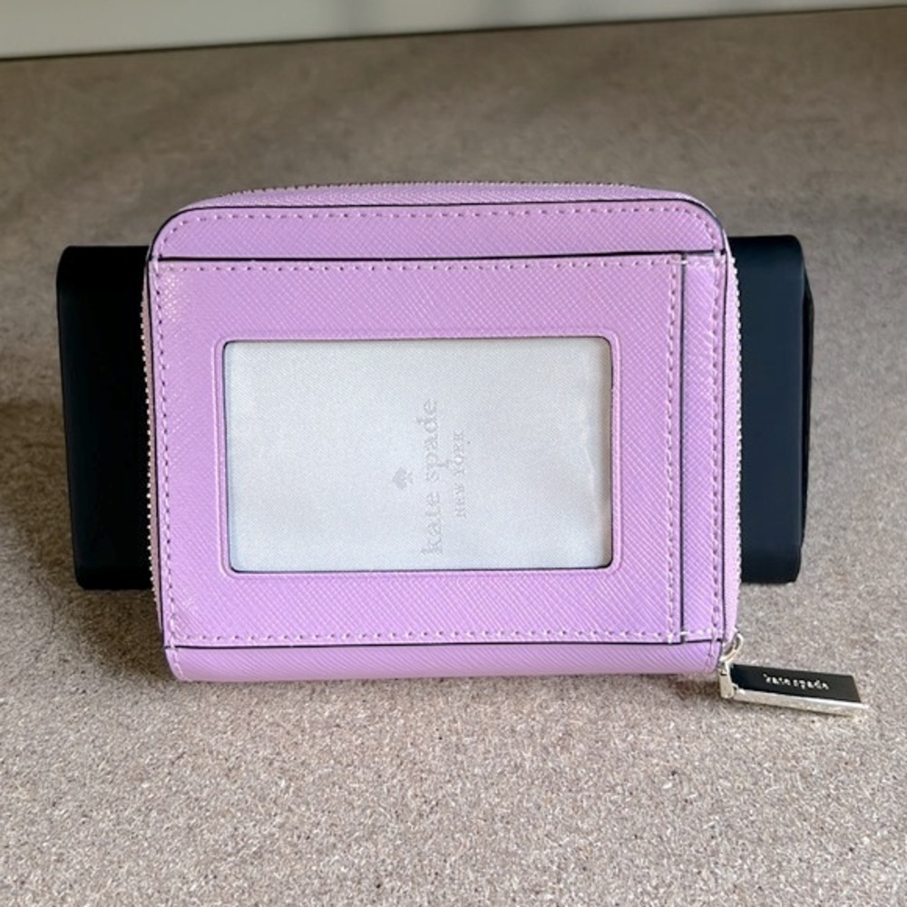 NWT Kate Spade Staci Small Zip Around Wallet (Berry Crea) - Picture 2 of 7